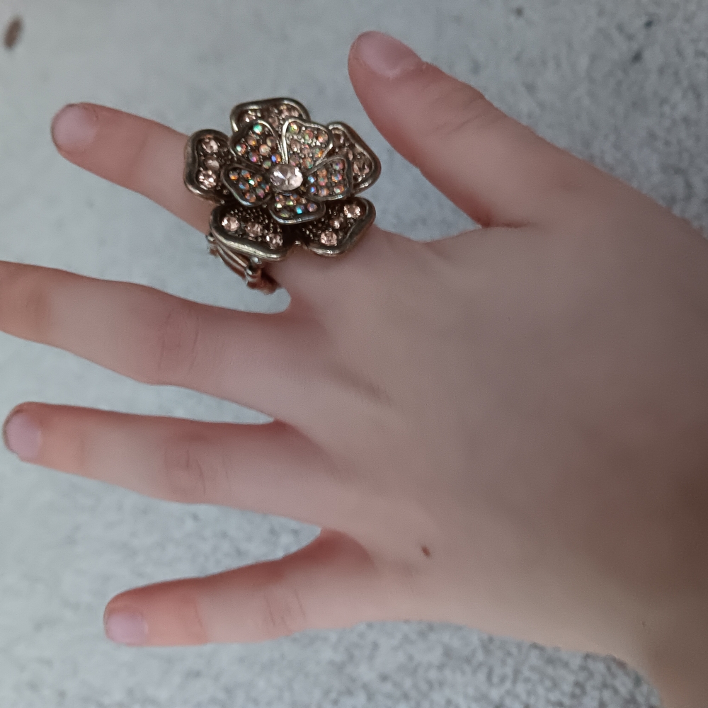 Gold Floral Statement Ring